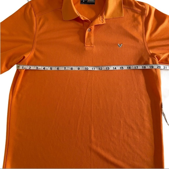 Callaway Golf Orange Opti-Dri Jersey Knit Golf Polo Shirt Men’s Sz Medium - Picture 4 of 8